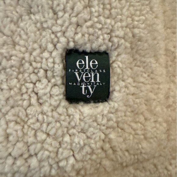 Eleventy Suede Jacket with Shearling Trim - Picture 4 of 5